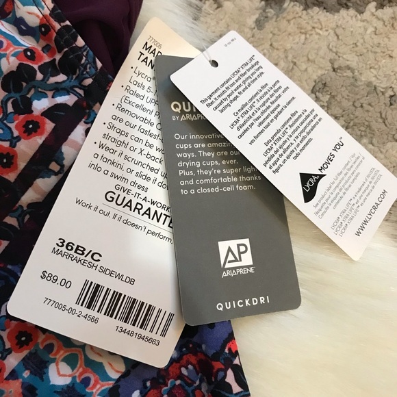 Athleta ⚜️ Marrakesh Quickdri Lycra Tankini Top - Picture 7 of 7